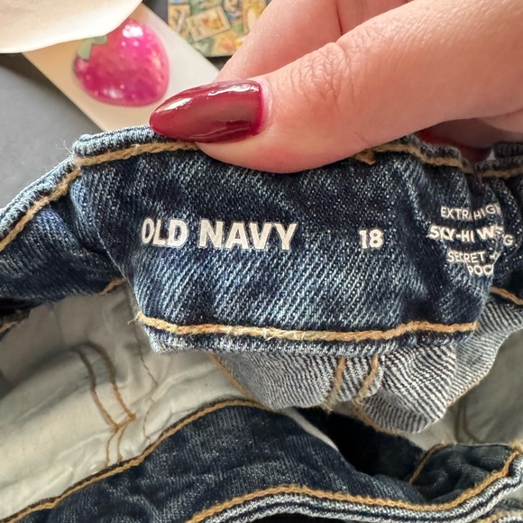 Old Navy Extra High Rise Sky High Wide Leg Jeans size 18 CUSTOM WAISTBAND - Picture 4 of 6